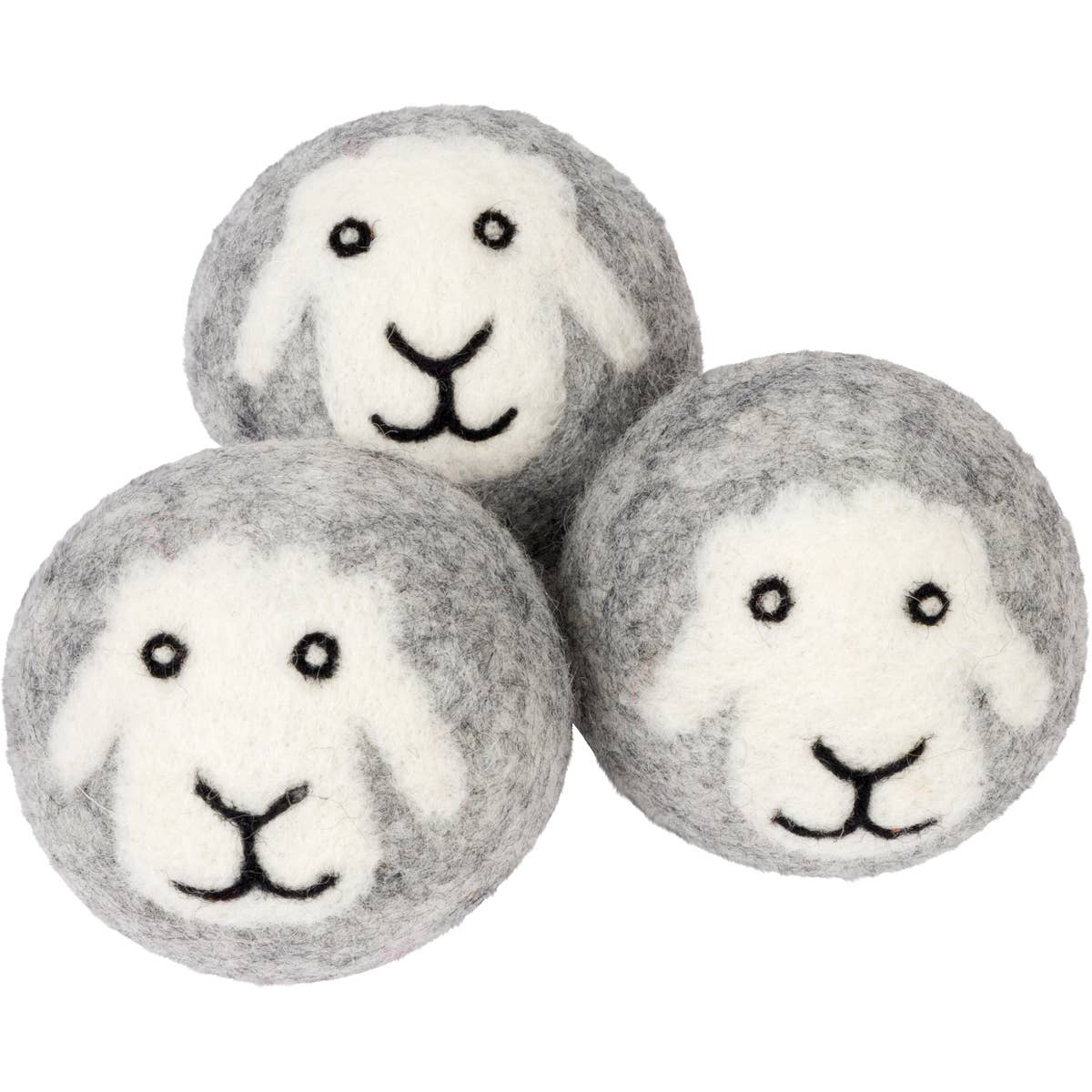 "Smiling Sheep" Hand-Felted Dryer Balls Bulk 15 balls