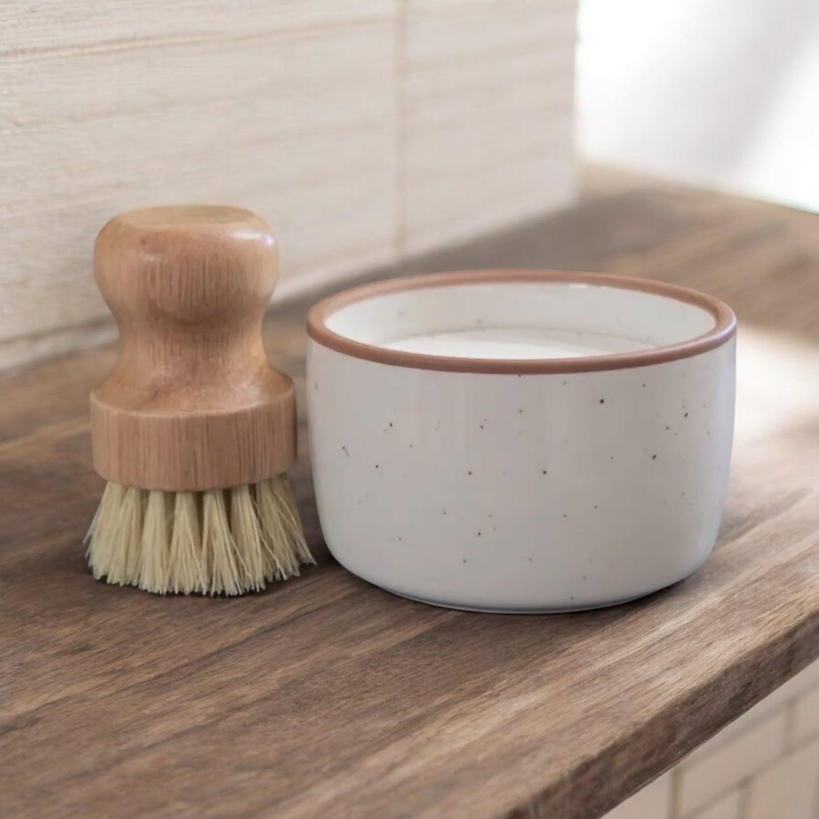 Solid Dish Soap in Ceramic Ramekin