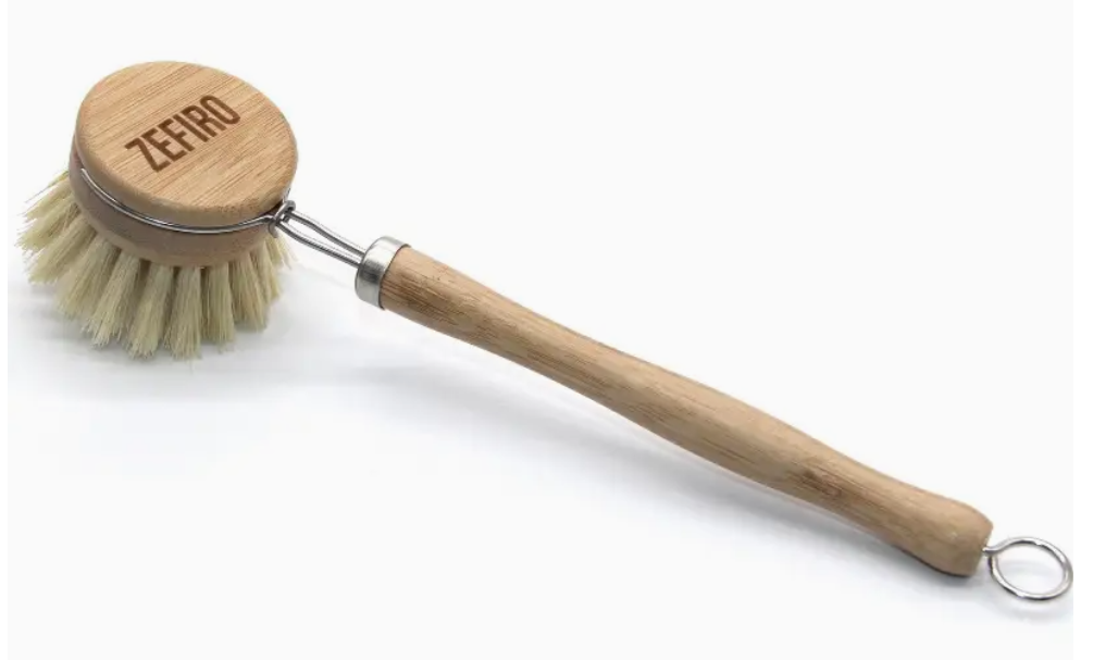 Bamboo Long Handle Dish Brush