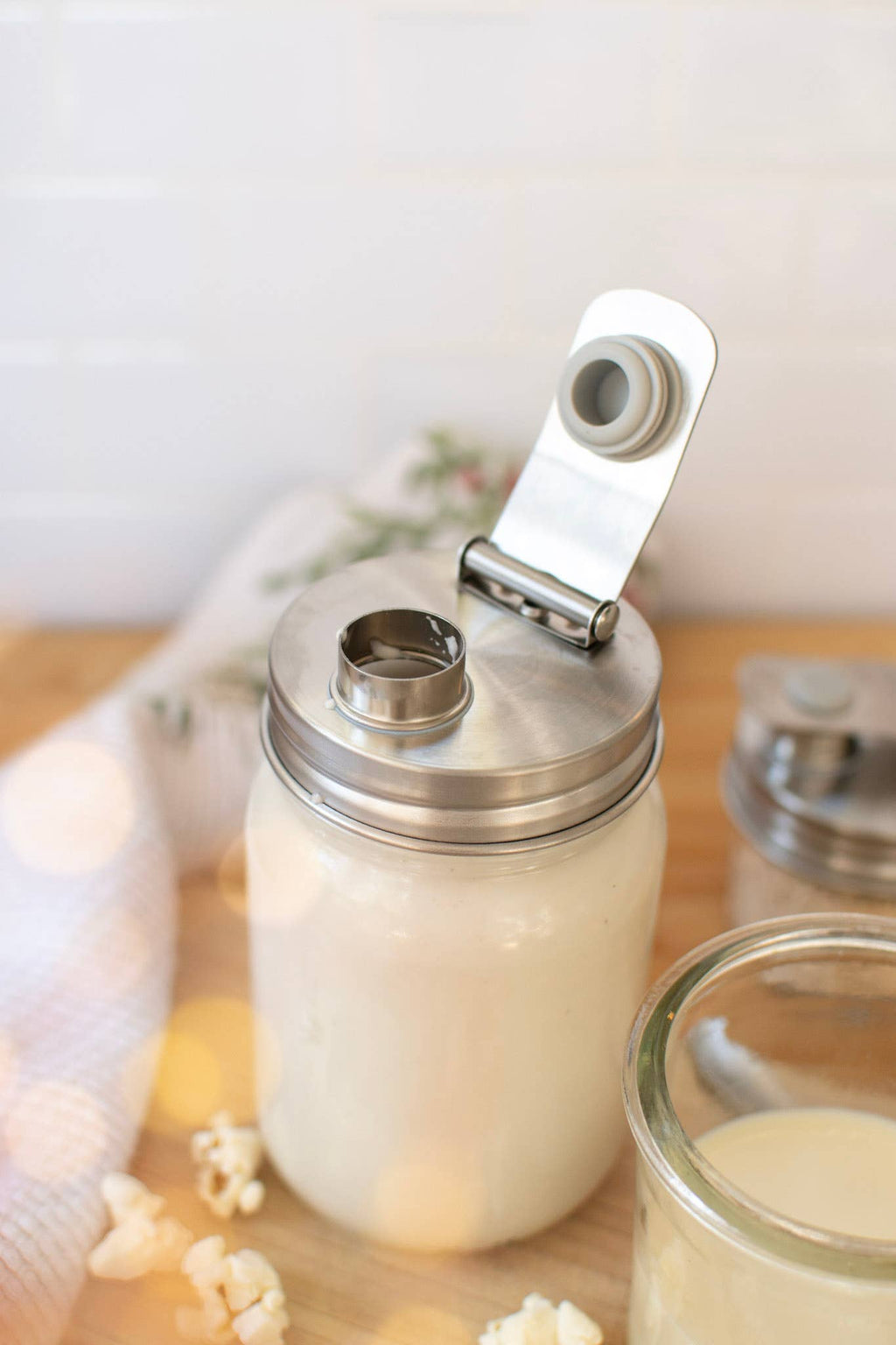 Pourable Jar Lid - Regular Mouth - Stainless Steel